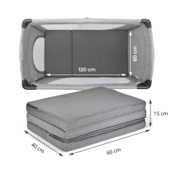 COLCHÓN CUNA PLEGABLE PARA VIAJE MS