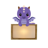 LÁMPARA MADERA PERSONALIZABLE modelo DRAGÓN CON KIT DE LETRAS VINTIUN