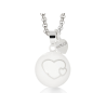 LLAMADOR DE ÁNGELES ESMALTADO BLANCO con corazones MAMIJUX