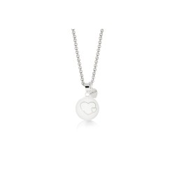 LLAMADOR DE ÁNGELES ESMALTADO BLANCO con corazones MAMIJUX