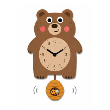 RELOJ DE PARED modelo OSO CON KIT DE LETRAS VINTIUN