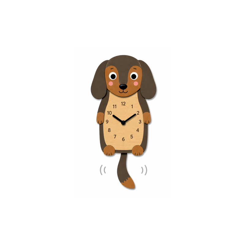 RELOJ DE PARED modelo PERRO CON KIT DE LETRAS VINTIUN