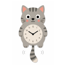 RELOJ DE PARED modelo GATO CON KIT DE LETRAS VINTIUN