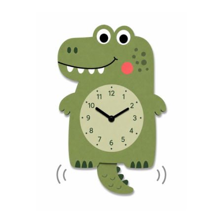 RELOJ DE PARED modelo COCODRILO CON KIT DE LETRAS VINTIUN