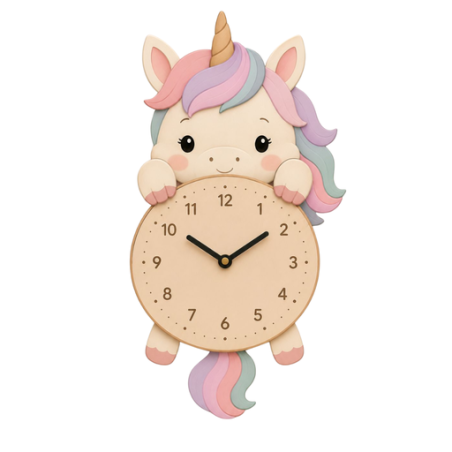 RELOJ DE PARED modelo UNICORNIO CON KIT DE LETRAS VINTIUN