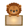 LÁMPARA MADERA PERSONALIZABLE modelo LEÓN CON KIT DE LETRAS VINTIUN