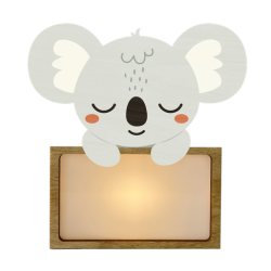 LÁMPARA MADERA PERSONALIZABLE modelo KOALA CON KIT DE LETRAS VINTIUN