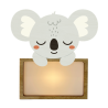 LÁMPARA MADERA PERSONALIZABLE modelo KOALA CON KIT DE LETRAS VINTIUN